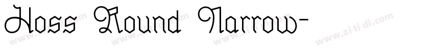 Hoss Round Narrow字体转换